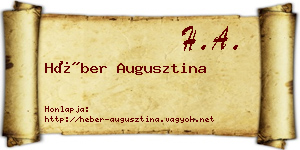 Héber Augusztina névjegykártya